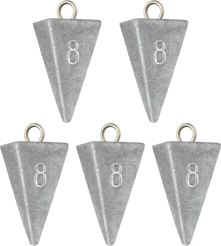 Vista 14 de BLUEWING Pyramid Sinkers Pesas de pesca de plomo 1oz, 2oz, 3oz, 5oz, 8oz, 10oz, 12oz, 16oz, 32oz para agua salada