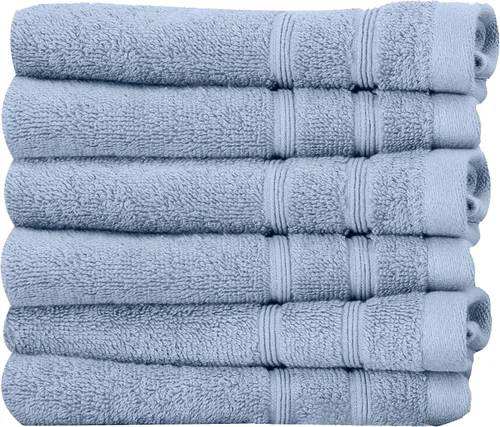 Vista 33 de Towels Beyond - Juego de toallas de lujo de 4 piezas, fabricadas con 100% algodón turco, altamente absorbentes y cómodas, incluye 2 toallas de baño