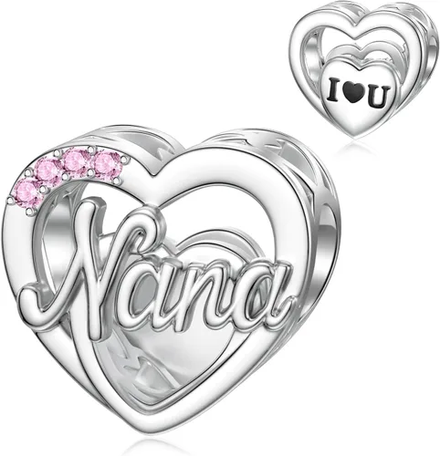 Vista 10 de Abalorios Dalaran de plata de ley 925 para madre, hija y hermana, colgante de cuentas para collar o pulsera de amuletos