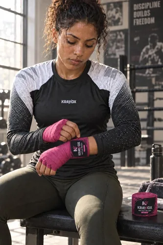 Vista 5 de Kaizen - Envolturas de mano de boxeo de 180 pulgadas para hombres y Rosa