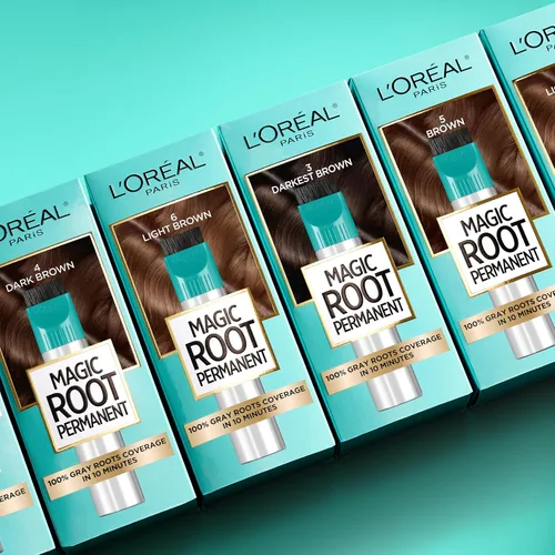 Vista 4 de L’Oréal Paris - Tinte permanente para el cabello Magic Root, kit de tinte de 10 minutos para rescatar las raíces con 100% de cobertura de canas, 2 2