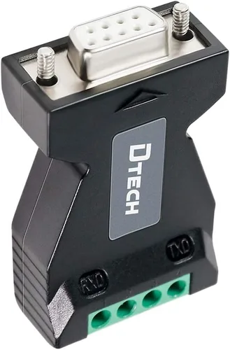 Vista 5 de DTECH Adaptador serie convertidor RS232 a RS485 con bloque de terminales de 4 posiciones para comunicación de datos de larga distancia admite 600 W