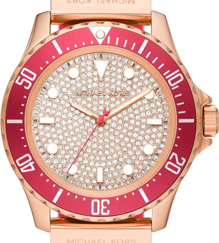 Vista 4 de Michael Kors Everest - Reloj de acero inoxidable para mujer con correa de acero o silicona