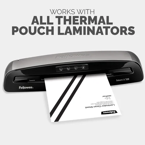 Vista 4 de Fellowes Hojas de limpieza laminadora, suministro de mantenimiento imprescindible para el profesor, 8.5 x 11 pulgadas, paquete de 10 (5320603)