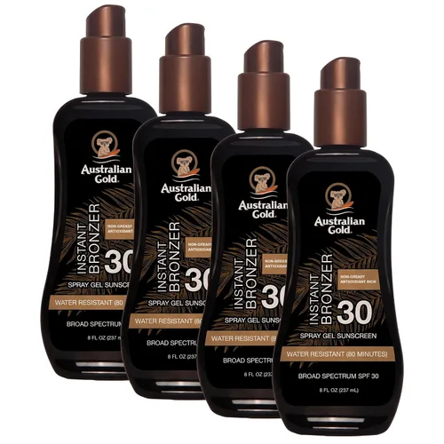 Vista 13 de Australian Gold Spray Gel Protector Solar con Bronceador Instantáneo SPF 15, 8 Onzas Hidrata y Humecta la Piel Espectro Amplio Resistente al
