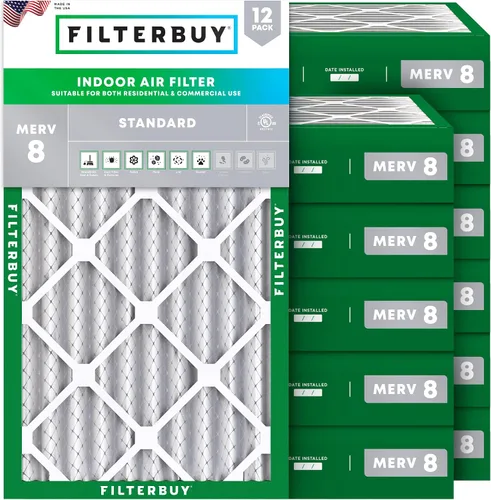Vista 37 de Filterbuy Filtro de aire MERV 8 de 8 x 14 x 1 pulgadas para defensa contra el polvo y las alergias (paquete de 12), electrostático plisado HVAC