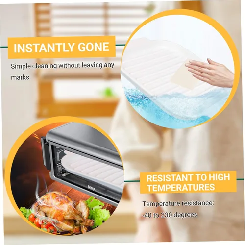 Vista 3 de Olla de tocino para microondas con tapa, bandeja de silicona resistente al calor para microondas con doble oreja, bandeja de horno para hornear
