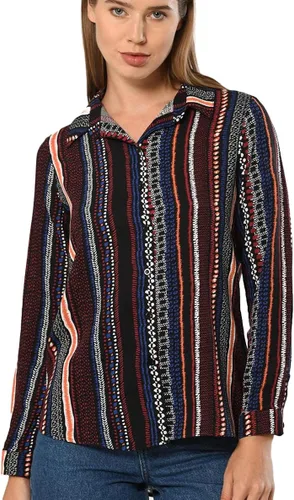 Vista 3 de Blusas para mujer, camisas casuales de manga larga con botones, XS-3XL
