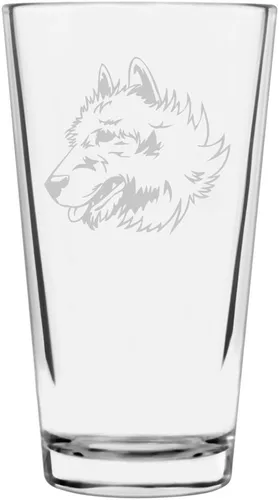Vista 347 de Podenco Canario - Vaso de pinta de 16 onzas con temática de perro personalizado