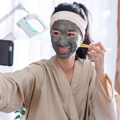 Vista 7 de Patelai 20 cepillos de silicona para máscara facial con caja de almacenamiento, silicona epoxi facial barro cosmético aplicador de máscara