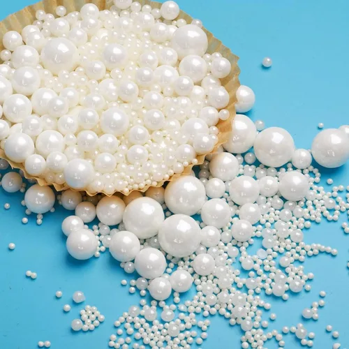 Vista 19 de Sentovac - Gránulos de azúcar con perlas doradas brillantes para decoración de pasteles, tamaño mezclador, 1 botella de 4.23 onzas, decoración