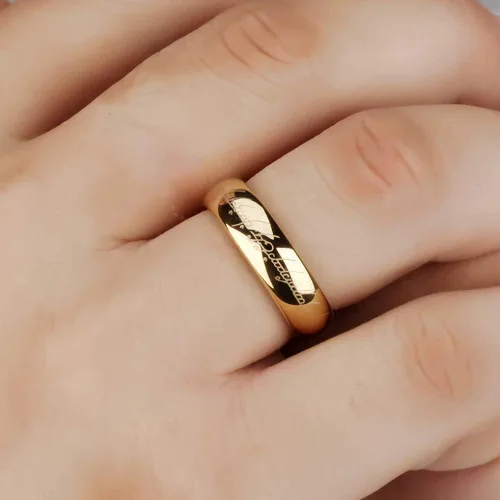 Vista 7 de El único anillo para gobernarlos todos para hombres y mujeres, El señor de los anillos, elegante collar con dije de hoja de árbol verde elfo, broche