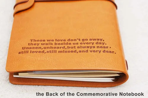 Vista 2 de XPL Regalo conmemorativo para hermano, regalo de duelo, diario de fotos de viaje recargable, con texto en inglés "Those We Love Don't Go-Letters to
