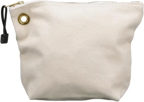 Vista 3 de Klein Tools 5539NAT Bolsa con Cremallera, Bolsa de Lona para Herramientas es una Bolsa de Consumibles de 10 Pulgadas para Almacenar Piezas, Ojal