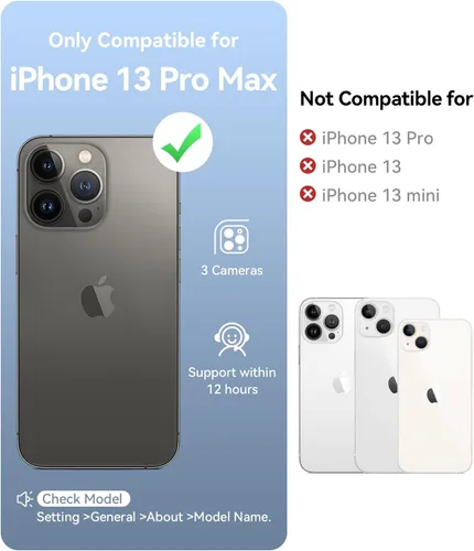 Vista 7 de AOTESIER Funda magnética para iPhone 13 Pro Max, compatible con MagSafe, protección militar a prueba de golpes, funda de silicona con forro de Verde