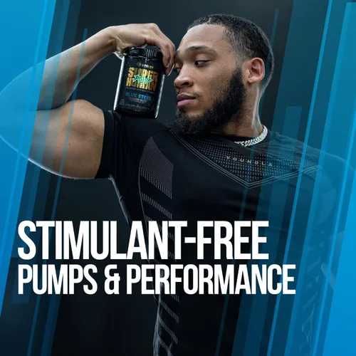 Vista 4 de ALPHA LION Superhuman Pump Polvo para antes de ejercitarse, suplemento preentrenamiento nootrópico libre de cafeína y estimulantes, potenciador