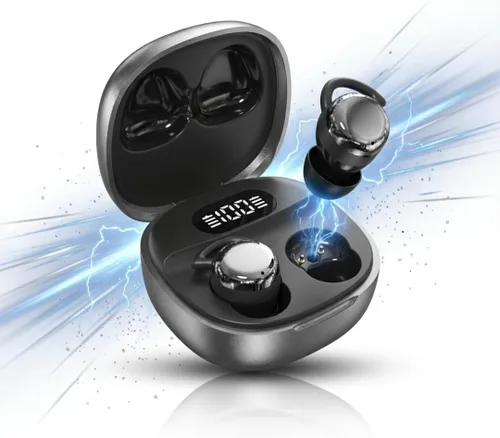 Vista 3 de Mini auriculares invisibles para dormir, Bluetooth inalámbrico para dormir cómodamente de lado, auriculares ultra pequeños para pequeños canales