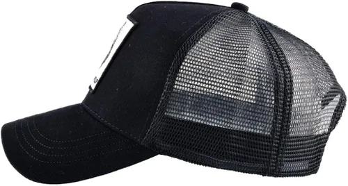 Vista 3 de Gorra de béisbol unisex de malla animal con parche cuadrado Snapback