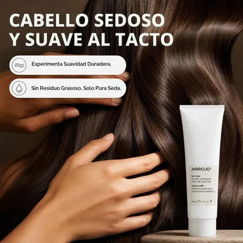 Vista 5 de ARROJO Crema para el cabello, acabado liso, 5.1 onzas líquidas, 1 unidad