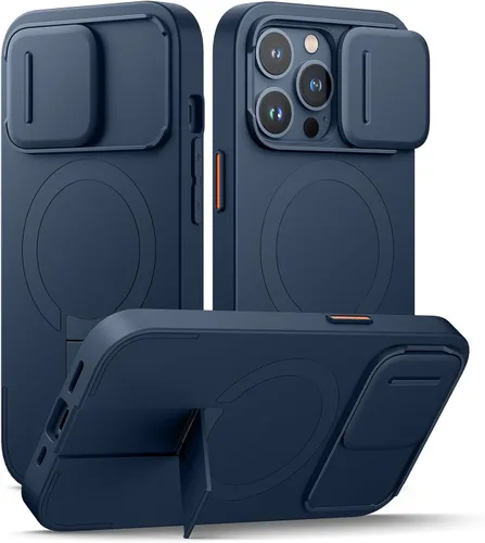 Vista 102 de SURITCH Funda para iPhone Air con cubierta de control de cámara, funda deslizante para cámara y soporte ajustable, compatible con MagSafe, a prueba