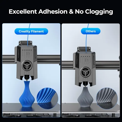 Vista 5 de Creality Hyper PLA Filamento 1.75mm, filamento RFID para impresora 3D PLA de alta velocidad 30-600mm/s, 1kg(2.2lbs)/carrete Filamento compatible