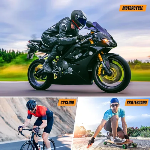 Vista 7 de OOPOR Guantes de motociclismo, guantes de ciclismo para hombres y mujeres, guantes de bicicleta sin dedos, guantes de bicicleta para levantamiento