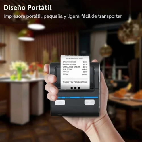 Vista 4 de No es compatible con iPhone/iPad/Mac, impresora térmica portátil Bluetooth de 3.150 in, solo compatible con Android/Windows, impresora inalámbrica