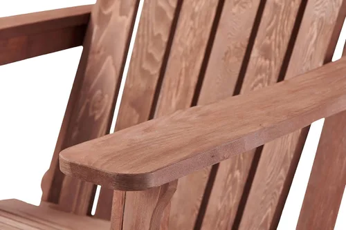 Vista 8 de Havemies Silla Adirondack plegable de madera de gran tamaño con respaldo premontado y tabla de asiento, silla de patio de madera para jardín, patio