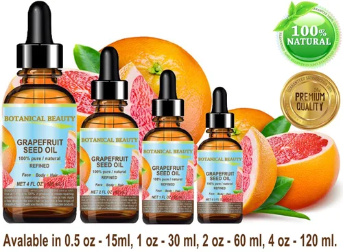 Vista 7 de Botanical Beauty Aceite de semilla de pomelo. Aceite portador 100% puro y natural sin diluir refinado prensado en frío (no aceite esencial) 4 fl oz