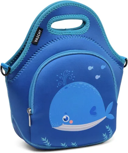 Vista 9 de VASCHY Bolsa de almuerzo para niños, bolsa de almuerzo ligera de neopreno aislada para niños, escuela, guardería, jardín de infantes, astronauta