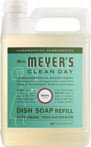 Vista 14 de MRS. MEYER'S CLEAN DAY - Repuesto de jabón líquido para platos, albahaca, 48 onzas líquidas