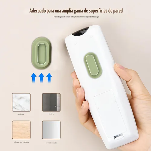 Vista 6 de XYOFUN Soporte magnético para control remoto de pared, 4 unidades, organizador autoadhesivo sin taladros para aire acondicionado y controles remotos