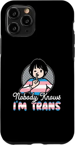 Vista 10 de iPhone 15 Nobody Knows I'm Trans Rainbow Pride LGBTQ Transgender Case
