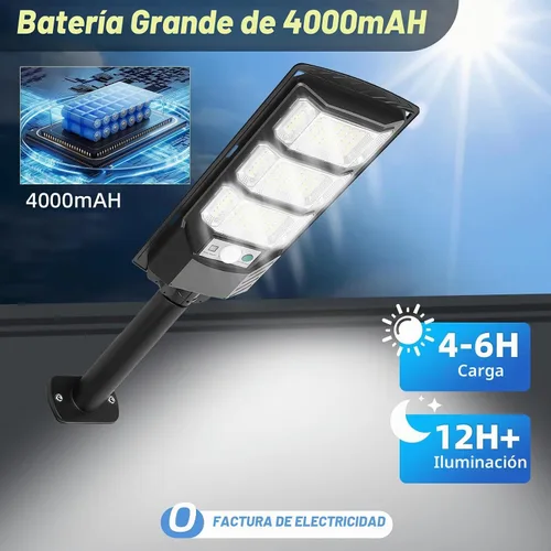 Vista 2 de FOWSEEK 4 unidades de luces solares de inundación para exteriores, luces solares impermeables para exteriores con control remoto, luces de sensor