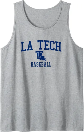 Vista 3 de Camiseta sin mangas de béisbol Louisiana Tech Bulldogs, Blanco