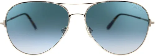 Vista 2 de Tom Ford Clark TF 823 28P Oro Rosa Metal Aviador Gafas De Sol Azul Gradiente