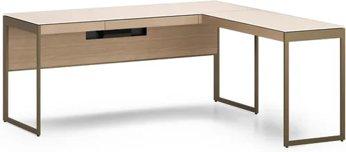 Vista 3 de BDI Furniture - Sequel Studio - 6612 Desk Return (Bronze/Dune, Neo Oak)