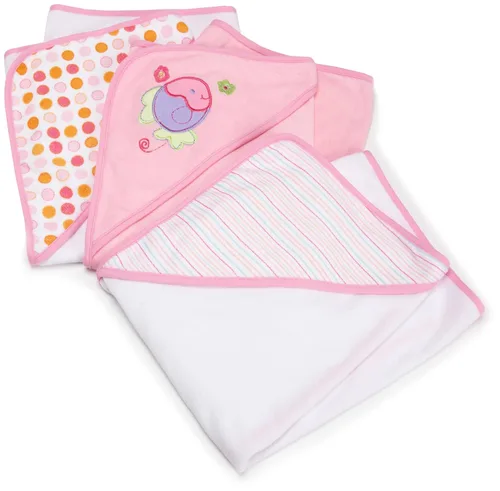Vista 6 de Spasilk Juego de toallas con capucha para niños y niñas recién nacidos, toallas de bebé de rizo suave, esenciales para el baño del bebé, ideal Azul