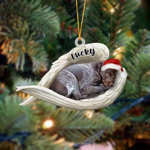 Vista 90 de Ángel durmiente de Afghan Hound para Navidad, adorno personalizado con el nombre del perro, adorno de Navidad personalizado para amantes de perros