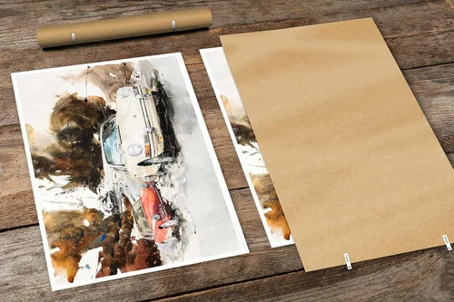 Vista 5 de MINSEOK Pósteres de acuarela para decoración de habitación, arte A2 de alta calidad, imágenes impresas antiguas, regalo perfecto para pared