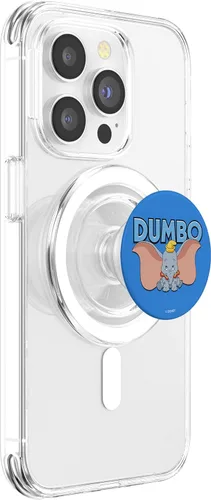 Vista 3 de Disney Retrato de texto azul Dumbo PopSockets MagSafe PopGrip para iPhone