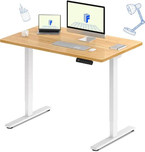 Vista 50 de FLEXISPOT Escritorio eléctrico de pie E3 con motor doble, 48 x 24