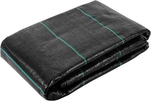 Vista 2 de JM Gardens - Tela de barrera contra malezas duradera y resistente, alfombrilla de jardinería con bloque de malezas, control de malas hierbas, 3.50