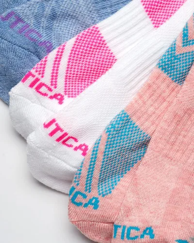 Vista 4 de Nautica Calcetines deportivos para mujer con control de humedad y comodidad acolchada (paquete de 12)
