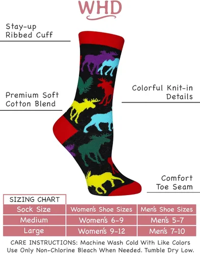 Vista 3 de Moose Socks for Women Gift for Animal Lovers