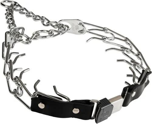 Vista 11 de Herm Sprenger Collar de Entrenamiento para Perros de Liberación Rápida Negro de Acero Inoxidable Collar Sin Tirones Hebilla de Cuero de Liberación