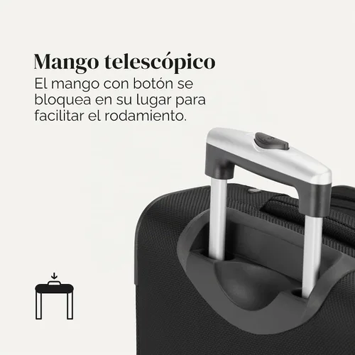 Vista 8 de SwissGear Sion Softside - Maleta giratoria expandible duradera y ligera, color negro, juego de 2 piezas (equipaje de mano / grande)