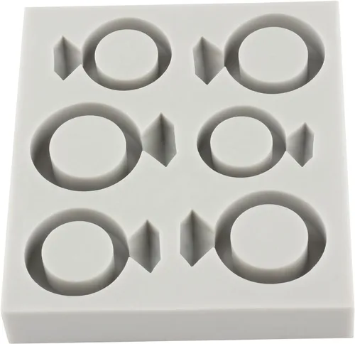 Vista 6 de Molde de silicona para anillo de diamante, anillo de compromiso de boda, molde de fondant de chocolate para el día de San Valentín, decoración