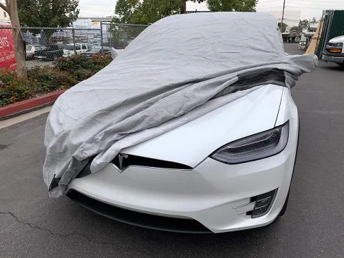 Vista 5 de CarsCover Funda de automóvil Tesla Model X SUV de ajuste personalizado, resistente a la intemperie, ultrashield