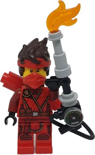 Vista 3 de LEGO Ninjago: Kai la isla con antorcha lanzallamas y azulejos de bonificación